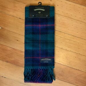 Green & Blue Wool Tartan Scarf